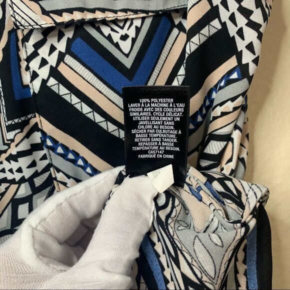 MOSSIMO Aztec sleeveless Blue/Black/Cream Top - Picture 5 of 9